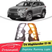 LED DRL For Toyota Kluger 2017 2018 Daytime Running Light with Turn Signal Lamp