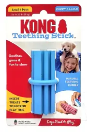 Kong Puppy Teething Stick Small Blue Teeth Cleaning Treat Stuffable Dog Chew Toy