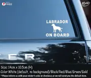 LABRADOR ON BOARD Sticker Reflective/Metallic Color Funny Car Decals Best Gifts