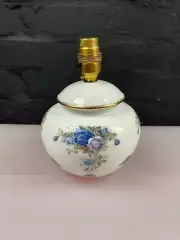 Royal Albert Moonlight Rose Small Table Lamp Base Top of Fitting 8" High RARE