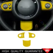 Fit For Mini Cooper Countryman R60 Yellow Suede Steering Wheel Button Cover Trim (for: Mini)