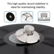 Stainless Steel Non-Slip LP Vinyl Turntable Disc Stabilizer Record Weight Clamp