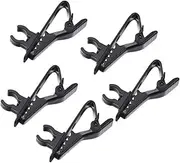 TOGEVAL 10Pcs Microphone Clip Iron Tie Clips for Lavalier Microphones Durable Black Mic Holders for Voice Chat Video Conferencing Recording