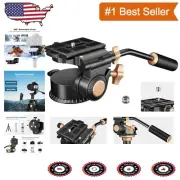 360-Degree Swivel Tripod with Fluid Head for DSLRs & Camcorders - 18kg Support