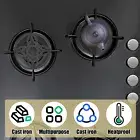 2Pcs Cast Iron Trivet Non Slip Wok Pan Support Rack Decorative Gas Hob BlLgm