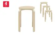 Set of 4 Matt Blatt Aalto Low Stools Replica (Natural)