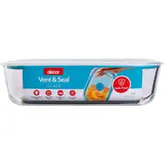 Decor Vent & Seal Glass Oblong Container 2.5L