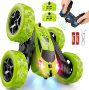 QUNREDA Remote Control Car for Kids 6+, 4WD Double Sided 360° Rotating Toy