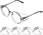 Ipetboom 2 Pairs Glasses Side Shields Eye Glasses Slip on Side Shields for Safety Glasses Glasses