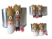 Groom Bride Couple Bears flash drive 4 GB usb/keychain rubber silver case Gift
