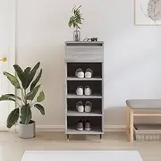 Shoe Cabinet Grey Sonoma 40x36x105 cm Engineered Wood,Shoe Storage Organiser,Cupboard Storage Footwear Stand Rack,Home Hallway Furniture Type3(Grey Sonoma)