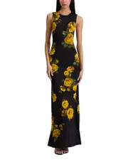 Alice and Olivia Delora Open Back Dress