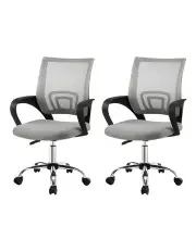 [Artiss] Mesh Office Chair Mid Back in Grey