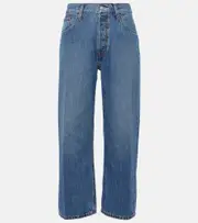 [Re/Done] Re/Done Loose Crop high-rise straight jeans 30 blue