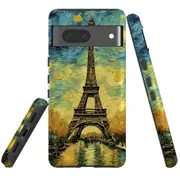 For Google Pixel 7 Tough Protective Cover, Eiffel Tower Painting