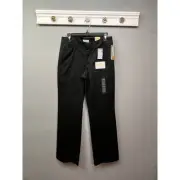 Dockers Metro Pant Curvy Fit Womens 6 Long Black Chino Slimming Minimalist NEW