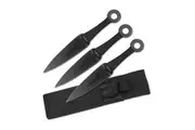Perfect Point Throwing Knives incl Nylon Sheath Black 3 Pack (K-PP-869-3)