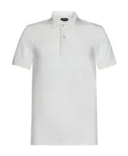 Tom Ford Towelling Polo Shirt IT52,IT50,IT48 White