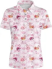 [heibaosi] Womens Golf Shirts Moisture Wicking Golf Polo Shirts Quick Dry Short Sleeve for Women Tennis Shirts