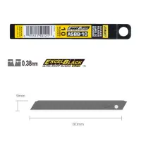 在飛比找momo購物網優惠-【OLFA】小型超銳黑刃 美工刀片 12小盒 /中盒(ASB