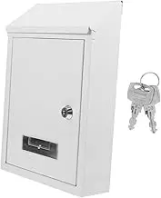 COOPHYA Classic Wall Mounted Iron Mailbox with Lock Vintage Design for Outdoor Use Retro Style Letter Box for Home and Office Secure Storage for Letters and Mails