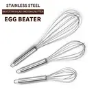 Egg Whisk Hand Push Egg Beater Stainless Steel Milk Blender Mixer Kitchen Tools