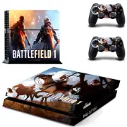 Sony PS4 Console and Controller Skins / Decal -- Battlefield I Design 3 (#0611)