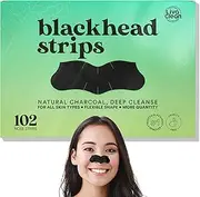 LivaClean (102 Strips Charcoal Blackhead Remover Pore Strips for Face Nose Pores, Blackheads Removal, Blackheads Removers, Blackhead Remover Strip