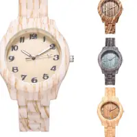 在飛比找蝦皮購物優惠-最新款女士手錶男士手錶男士手錶男士手錶簡約木質石英模擬風格情