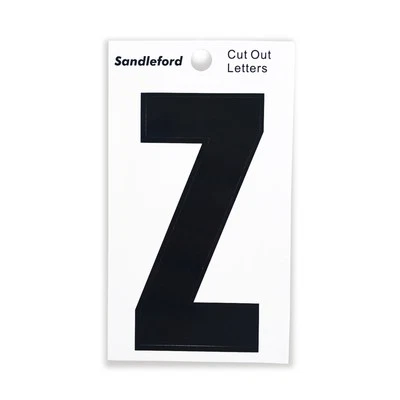 Sandleford 85mm Black Cut Out Self Adhesive House Letter Z