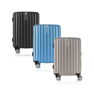 【Samsonite 新秀麗】20吋 ENOW PC防盜拉鍊避震輪前掛鉤登機箱/行李箱(多色可選)