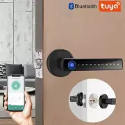 Smart Door Lock Handle With Fingerprint Key card Digital Door Lock Keypad Entry