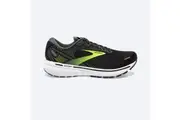 Brooks Mens Wide Ghost 14 Sneakers Shoes Athletic Road Runners - Black/Green - US 9.5