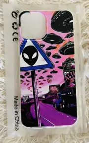 Trippy Alien Space Case with Graphic~Shockproof~for iPhone 12 Pro Max~Silicone