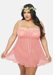 [Sugar Thrillz] My Secret Diary Chiffon Chemise Set