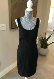 DIANE VON FURSTENBERG WOMENS BLACK SLEEVLESS DRESS SIZE 10~NWT~ BEAUTIFUL!