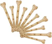 Generic 10Pcs Small Plastic Bone Props for Halloween Decorations DIY Charms and Crafts Unique Tabletop Bone Decor for Parties and Events