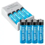 3400mWh 1100mWh 1.5V AA AAA Rechargeable Li-ion ChargerBatteries Lot