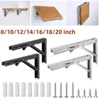 2/4Pcs Folding Table Bracket Black Silver Steel Heavy Duty Wall Shelf Bench AU