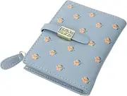 [FOMIYES] Women's Compact Purse Small Wallet Zipper Portable Coin Purse for Travel Cards Coins