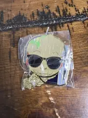 Groot With Walkman & Sunglasses Gold Tone Metal Pin – Marvel Collector Exclusive