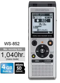 在飛比找Yahoo!奇摩拍賣優惠-OLYMPUS WS-852 錄音筆 原廠公司貨保固一年 數