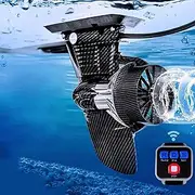 Remote Controlled Underwater Kayak Propeller, Electric Motorized Fin Surfboard, External Battery Inflatable Surfboard Powered Propeller with Remote Control