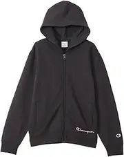 [Champion] CK-A102 Kids' Sweatshirt, Long Sleeve, 100% Cotton, Fleece Lining, Script Logo, Zip Hooded Sweatshirt, Basic