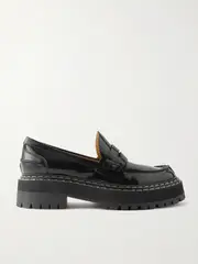 [Proenza Schouler] Proenza Schouler - Lug Sole Glossed-leather Platform Loafers - Black - IT41 IT 41 Black