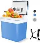 24 Liter Mini Car Fridge, Portable Camping Refrigerator Thermoelectric Iceles...