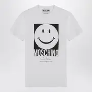 [Moschino] White Cotton Smile T-shirt S White