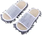 minkissy 1 Pair Slippers Women Floor Cleaner Liquid House Sponges Kitchen Thermal Slipper Mop Mops for Floor Cleaning Floors Mesh Carpet Cleaning Scraper Mopping Stain Cloth Grey