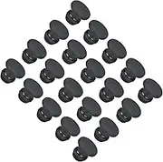 uxcell Silicone Snap in Locking Hole Plugs Rubber Panel Seal Cover Flush Type Panel Round for Kitchen Rubber Bulkheads Waterproof Sealing Plugs 6mm/0.24 Inch Diameter Black,Pack of 20