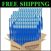 144 Pack Prepasted Disposable Toothbrushes - Individually Wrapped, Soft Bristles